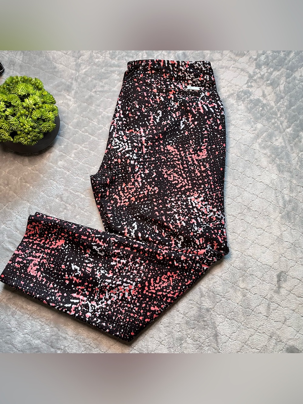 🌸 Y2K Abstract Print Adidas Golf Performance Ankle Leggings Women’s M